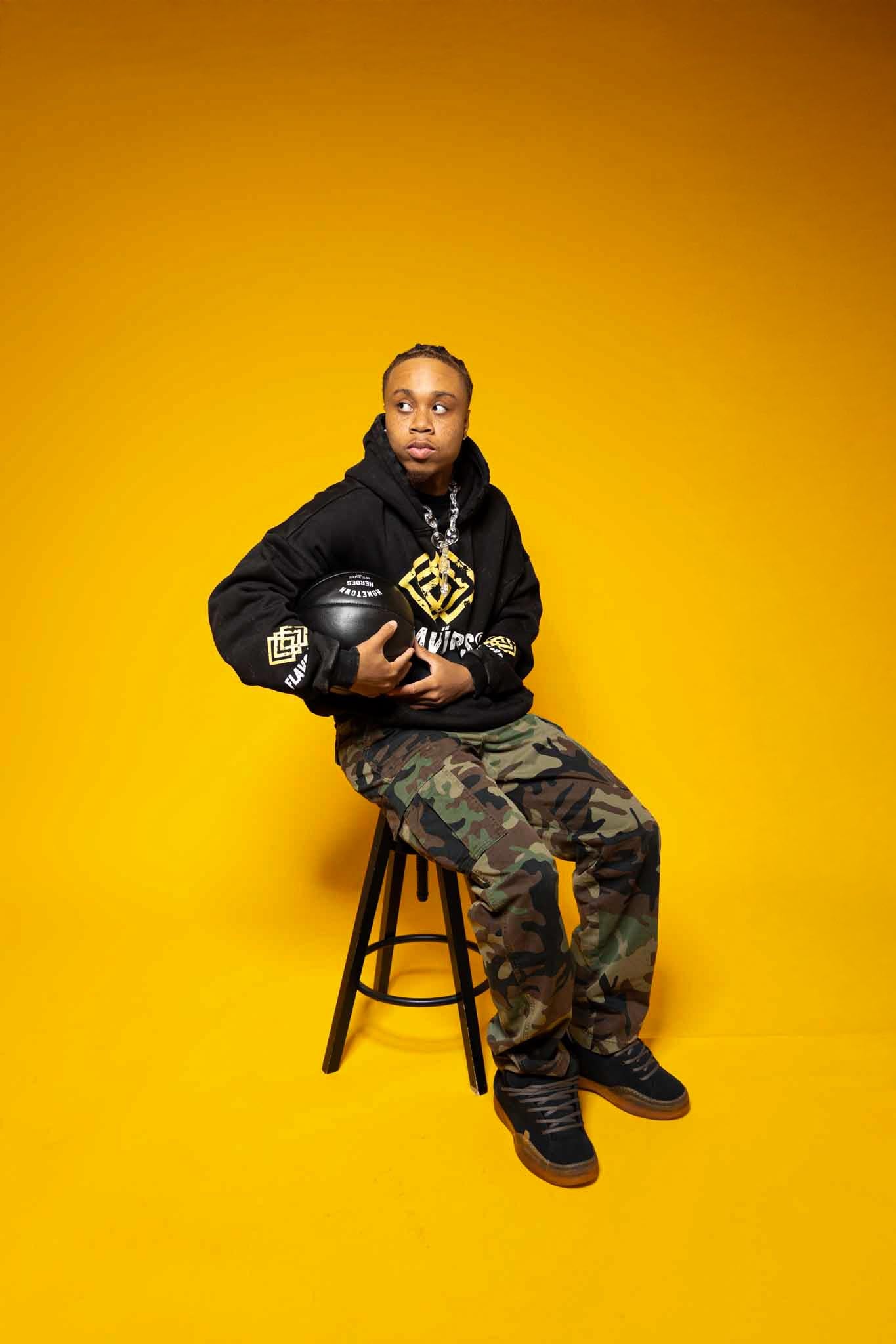 Diamond Logo Hoodie Black